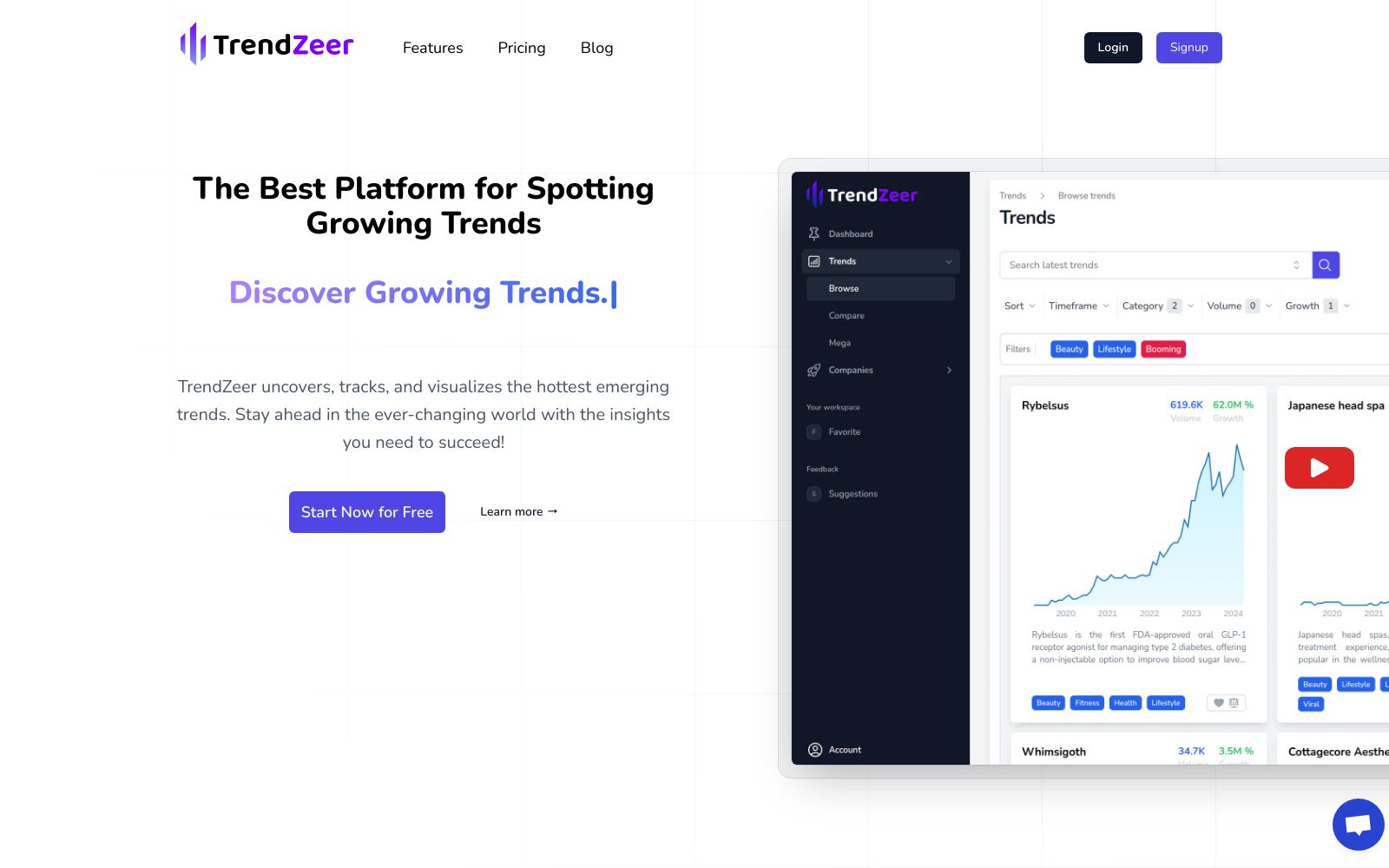 Screenshot of www.trendzeer.com at 7/17/2024