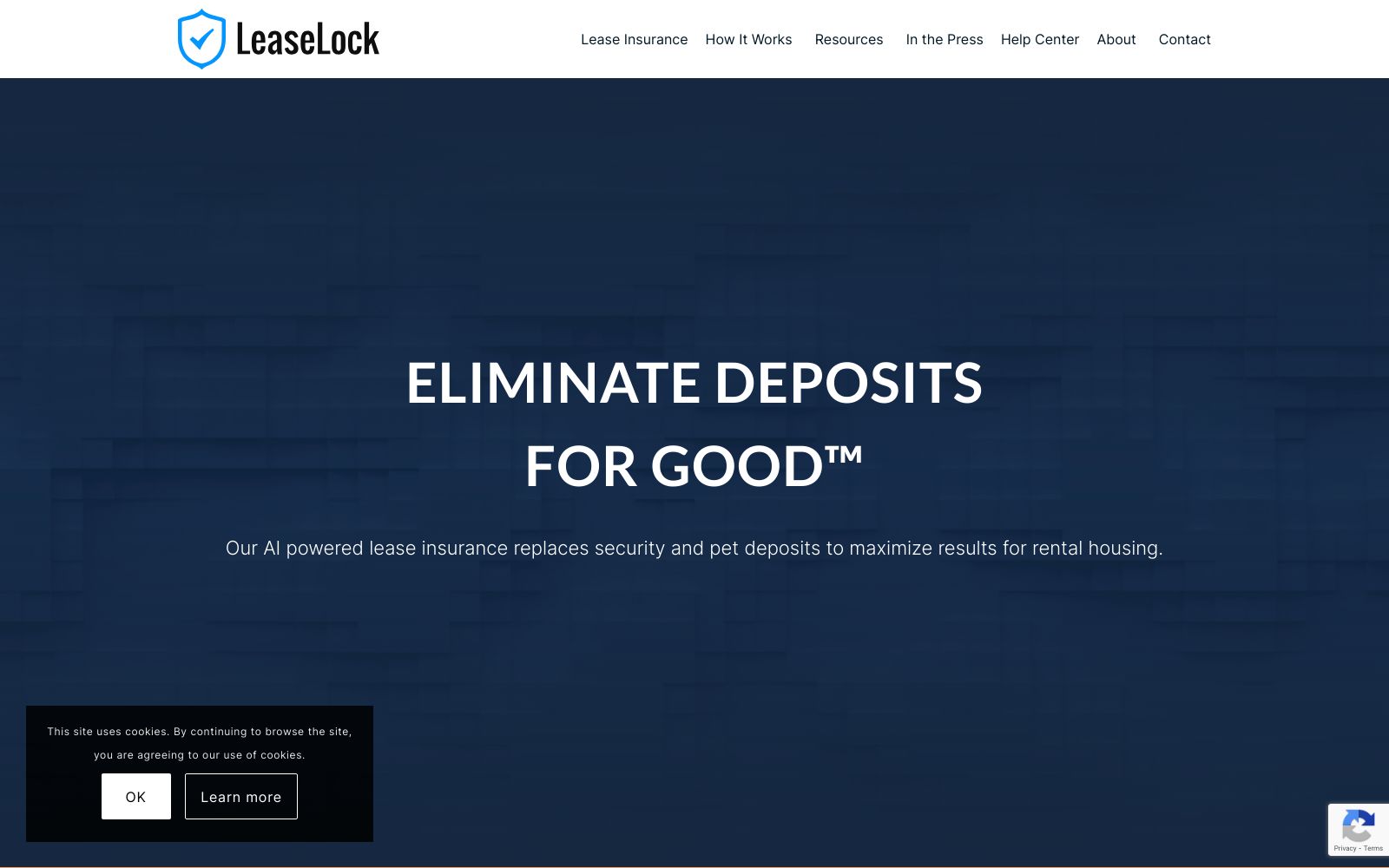 Screenshot of leaselock.com at 8/5/2024