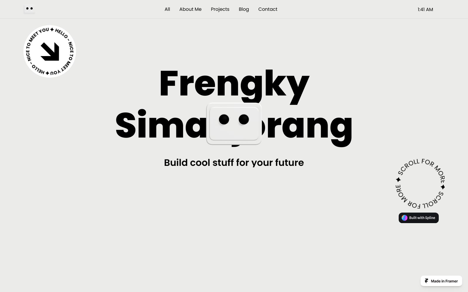 Screenshot of frengkymanjo.framer.website at 9/3/2024