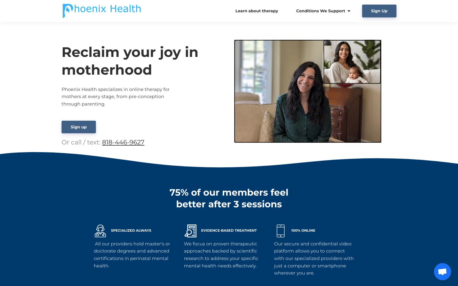 Screenshot of joinphoenixhealth.com at 9/12/2024