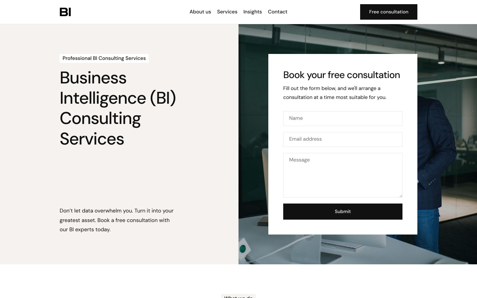 Screenshot of bi.consulting at 9/13/2024