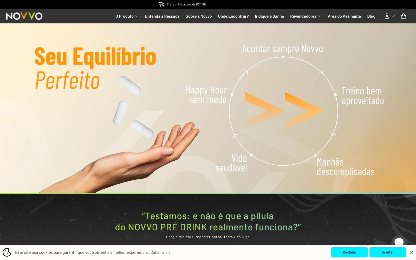 Screenshot of novvo.com.br at 9/17/2024