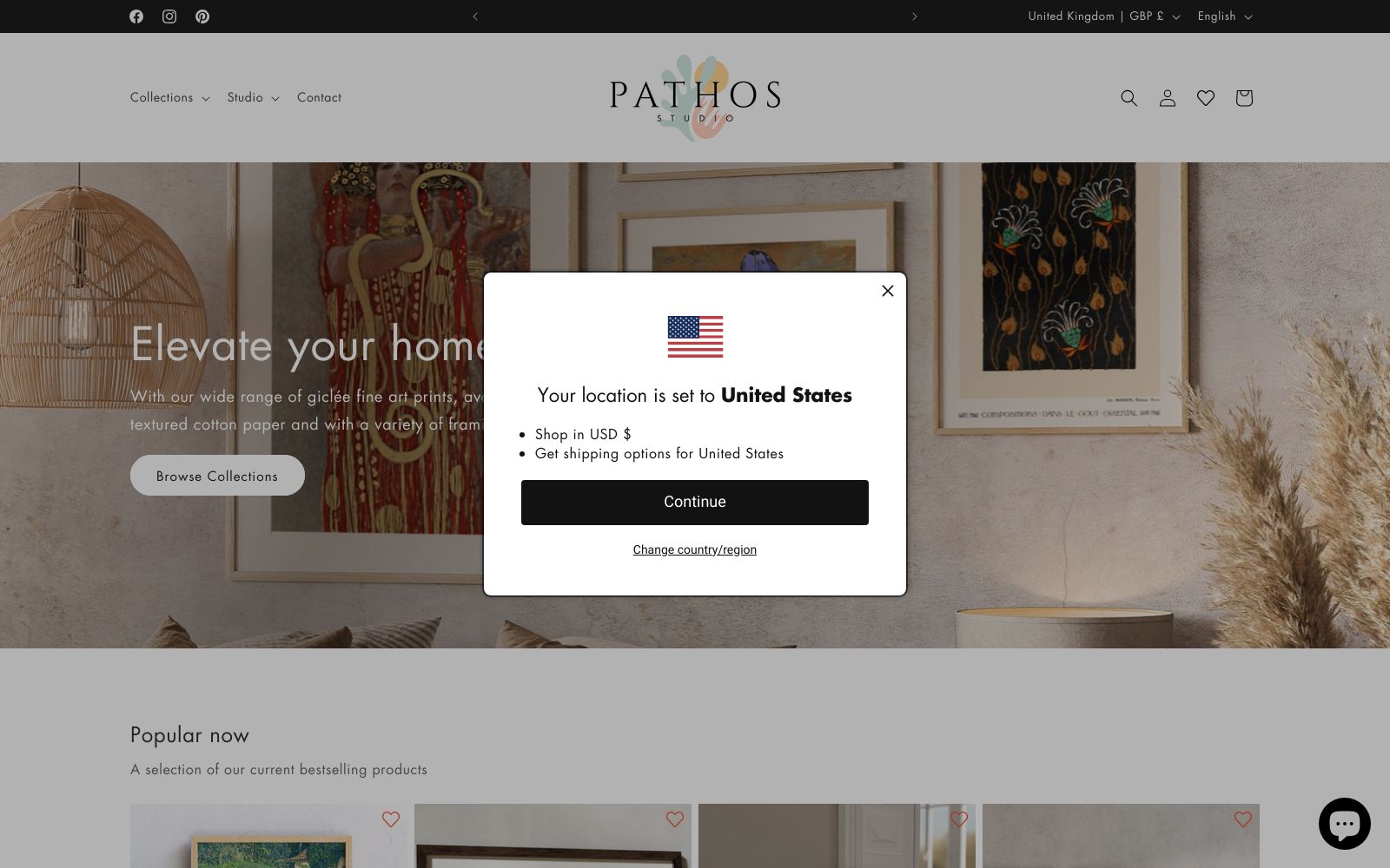 Screenshot of pathosstudio.uk at 10/2/2024