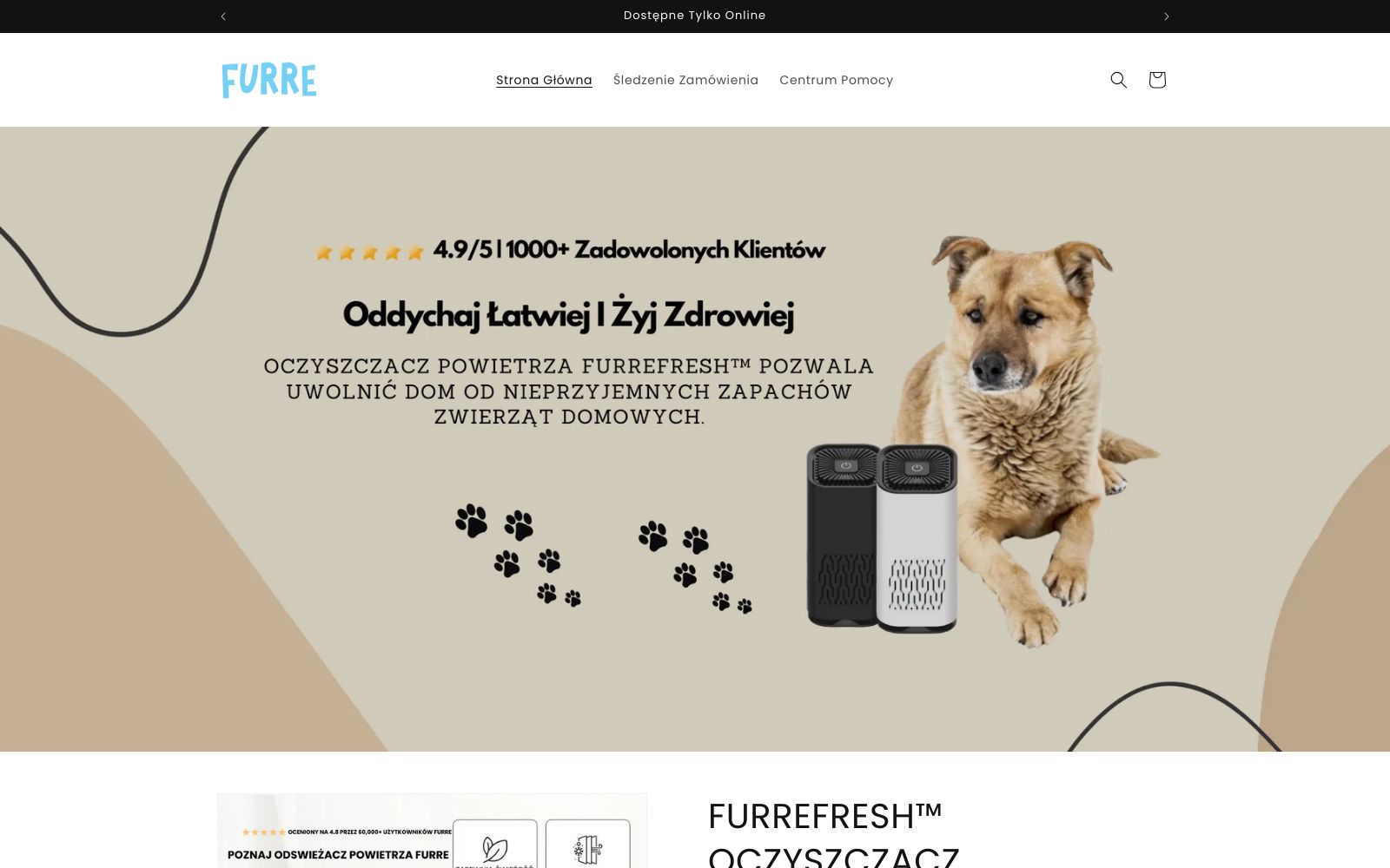 Screenshot of furre.pl at 10/24/2024