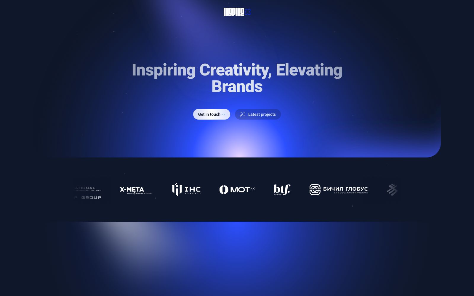 Screenshot of inspirex.agency at 10/25/2024