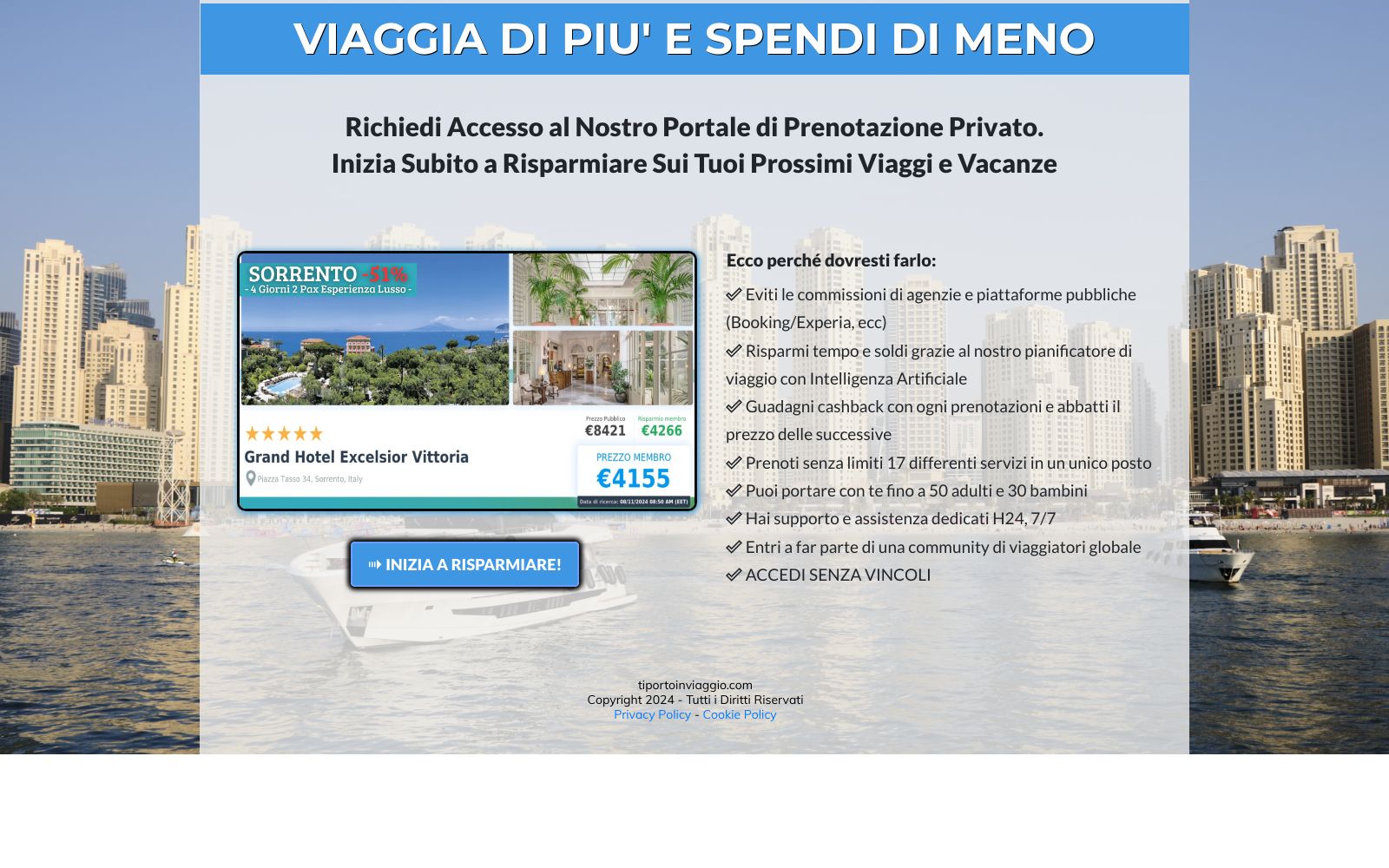 Screenshot of www.tiportoinviaggio.com at 11/11/2024