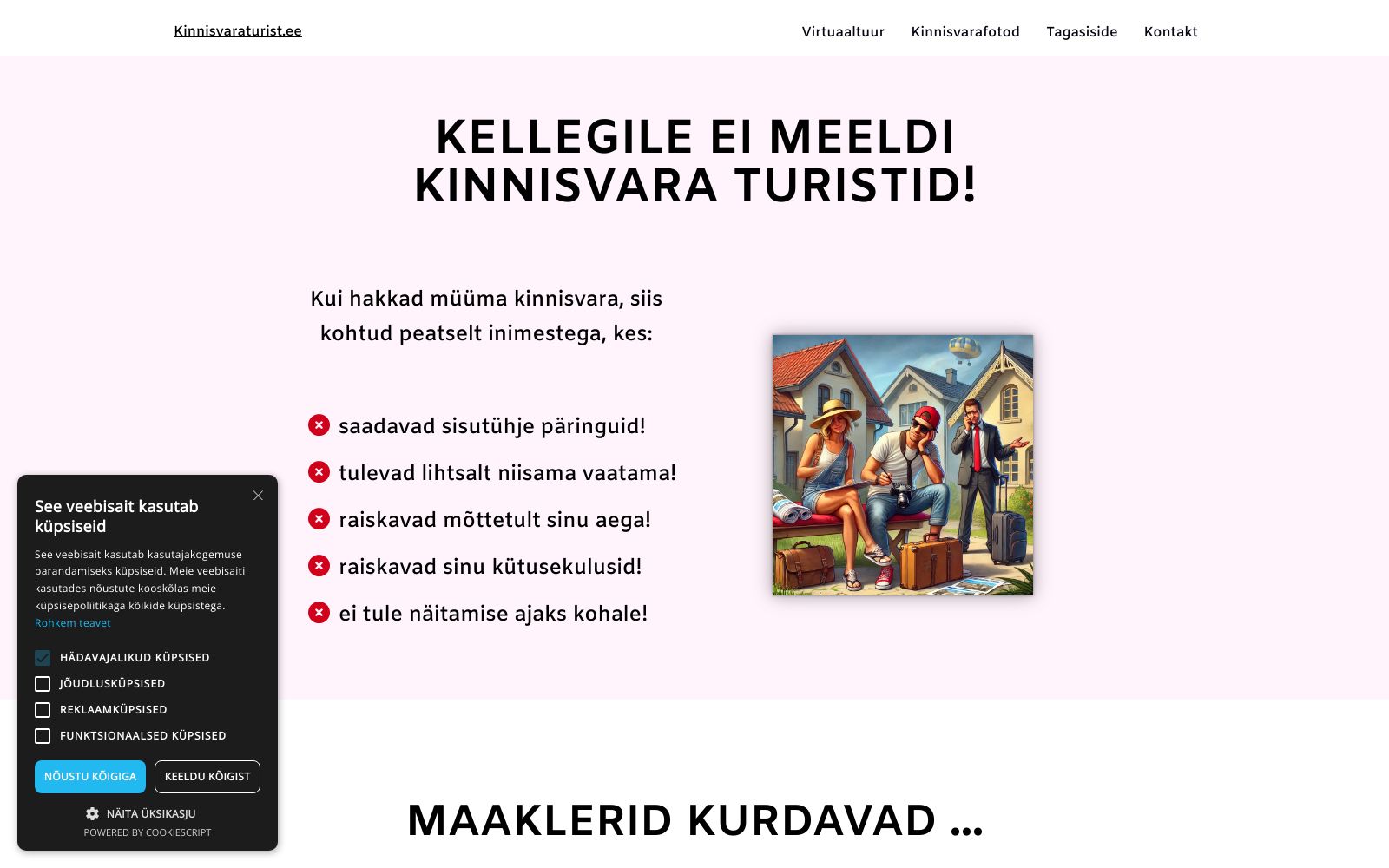 Screenshot of www.kinnisvaraturist.ee at 11/18/2024