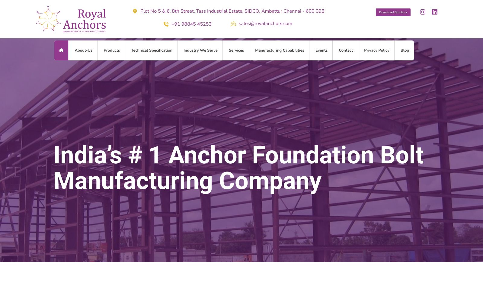 Screenshot of royalanchors.com at 12/16/2024