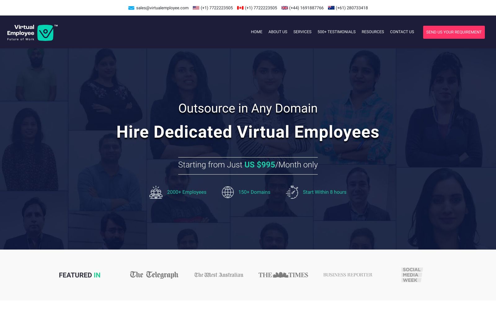 Screenshot of www.virtualemployee.com at 12/31/2024