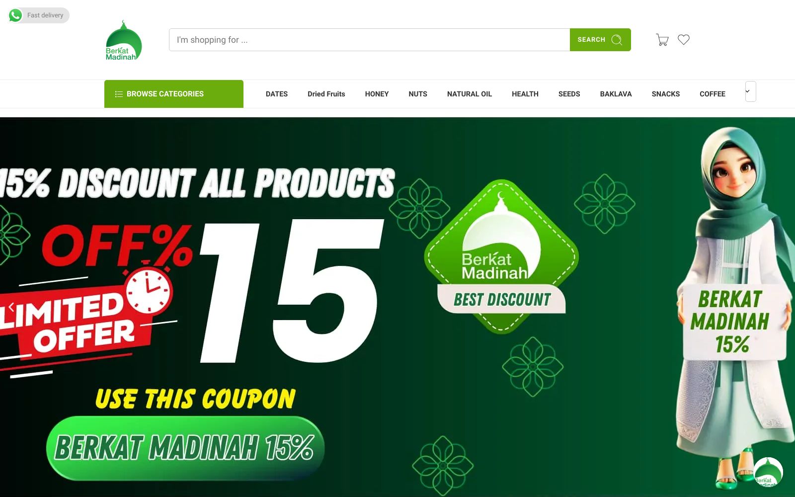 Screenshot of shop.madinah.com.my at 1/10/2025