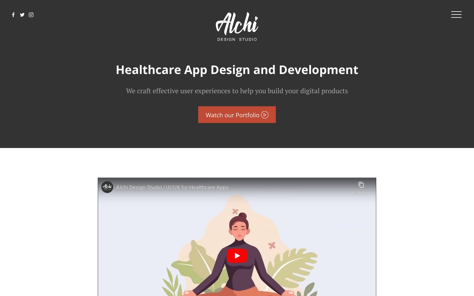 Screenshot of www.alchidesignstudio.com at 1/12/2025