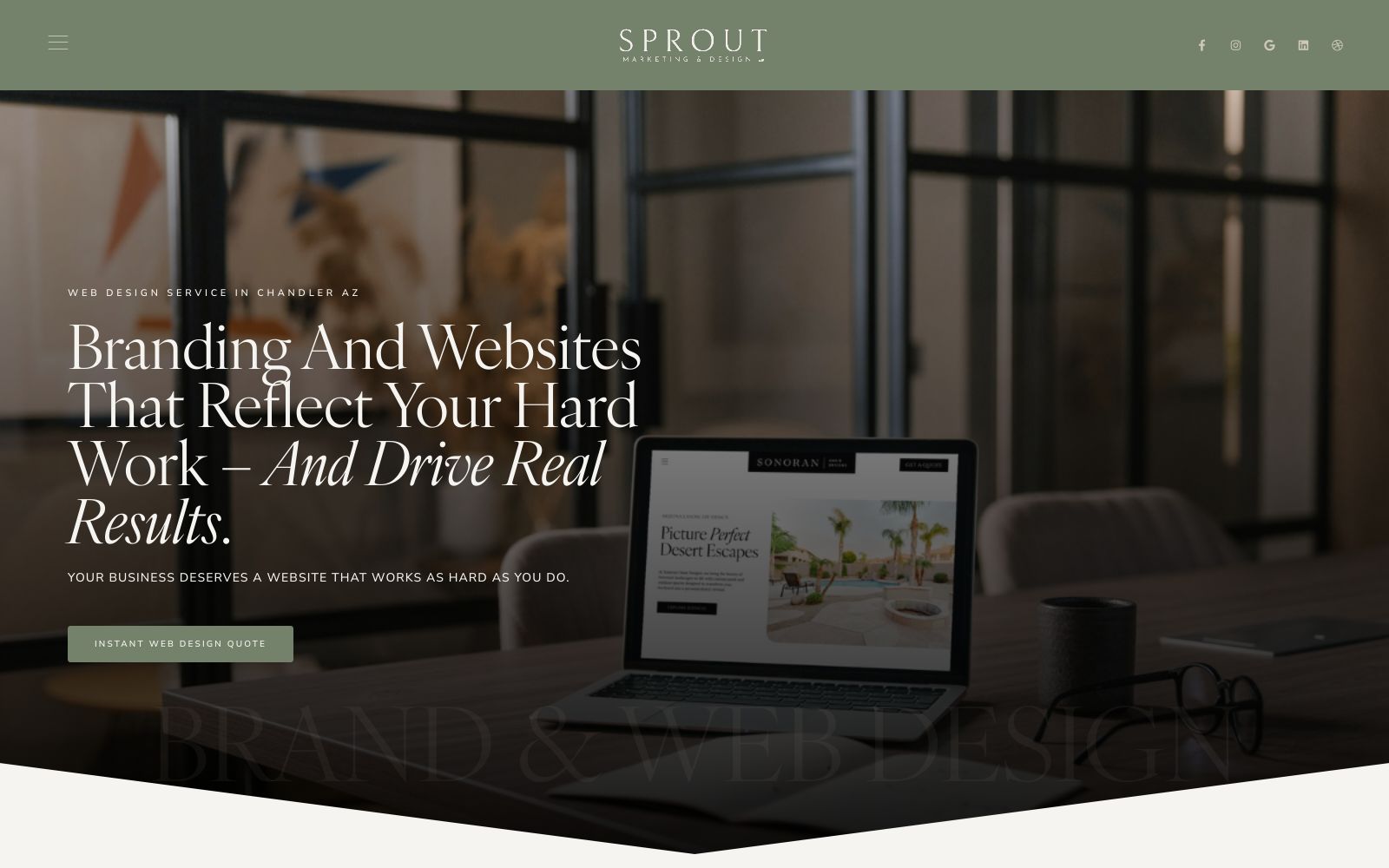 Screenshot of www.hellosproutmarketing.com at 1/15/2025