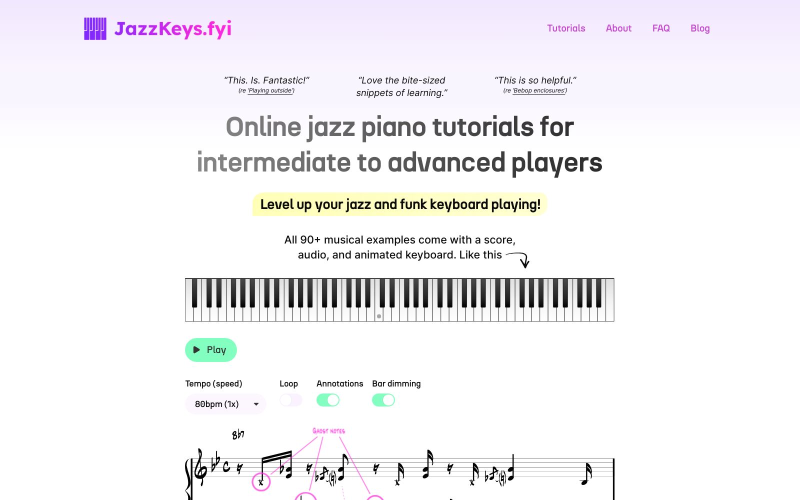 Screenshot of www.jazzkeys.fyi at 1/20/2025