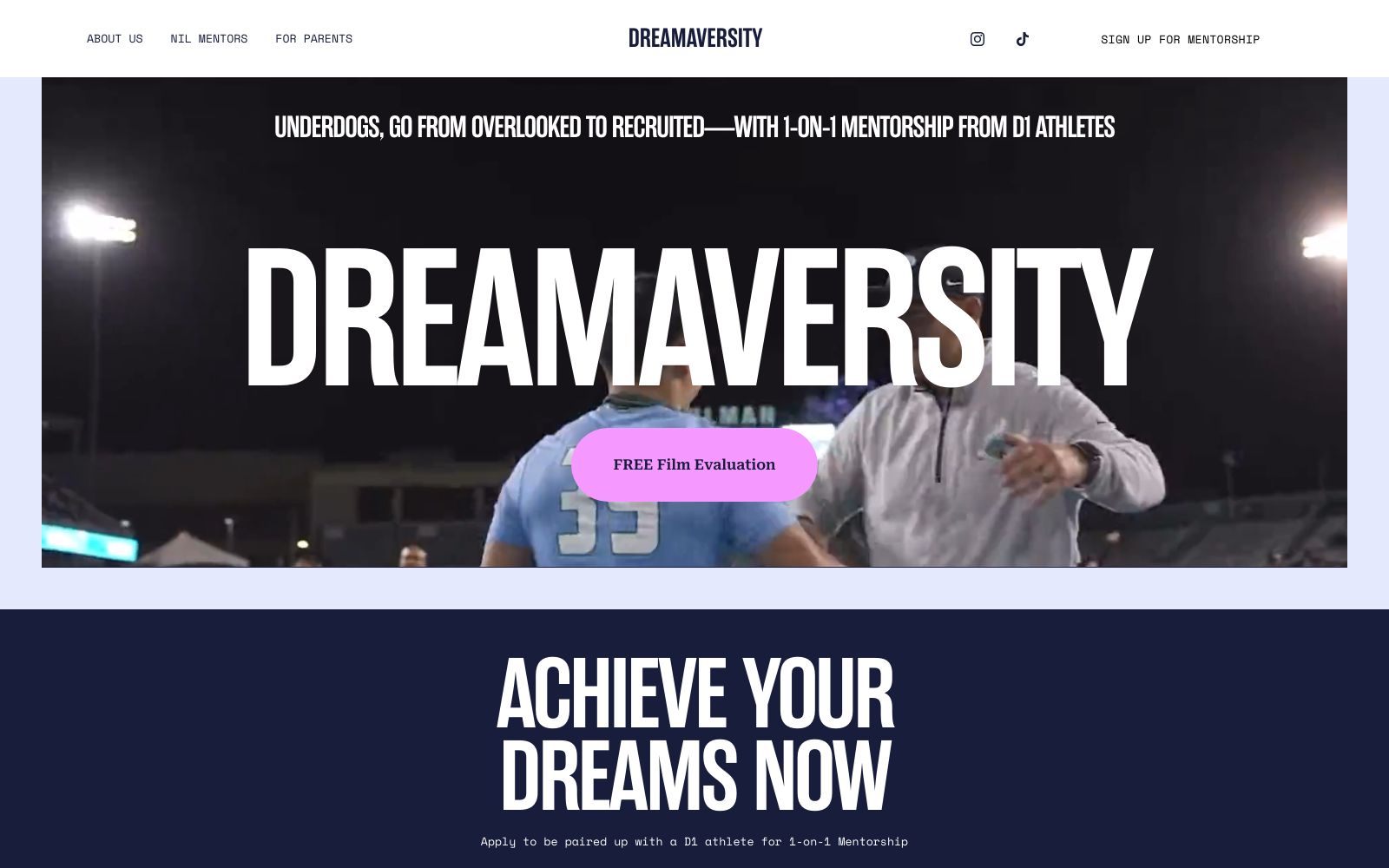 Screenshot of www.dreamaversity.com at 2/15/2025