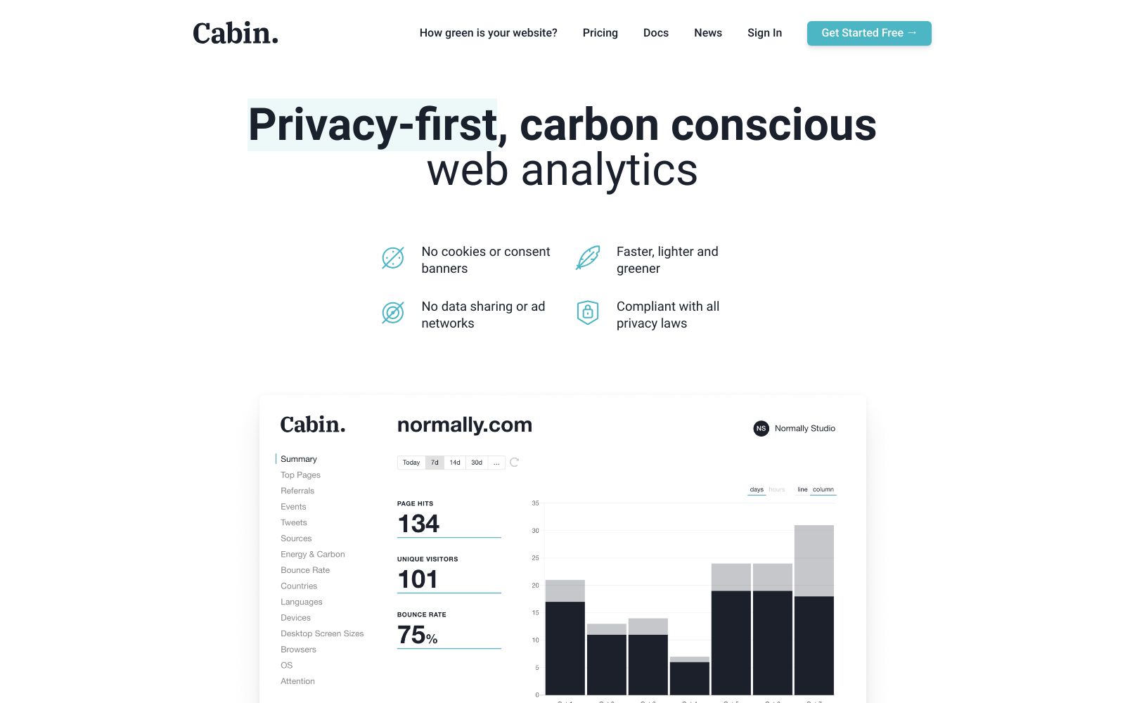 Screenshot of withcabin.com at 2/15/2025