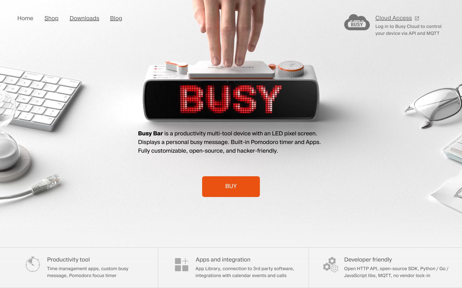 Screenshot of busy.bar at 2/22/2025