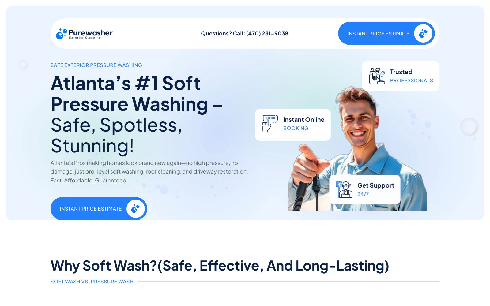 Screenshot of www.mypurewasher.com at 3/12/2025