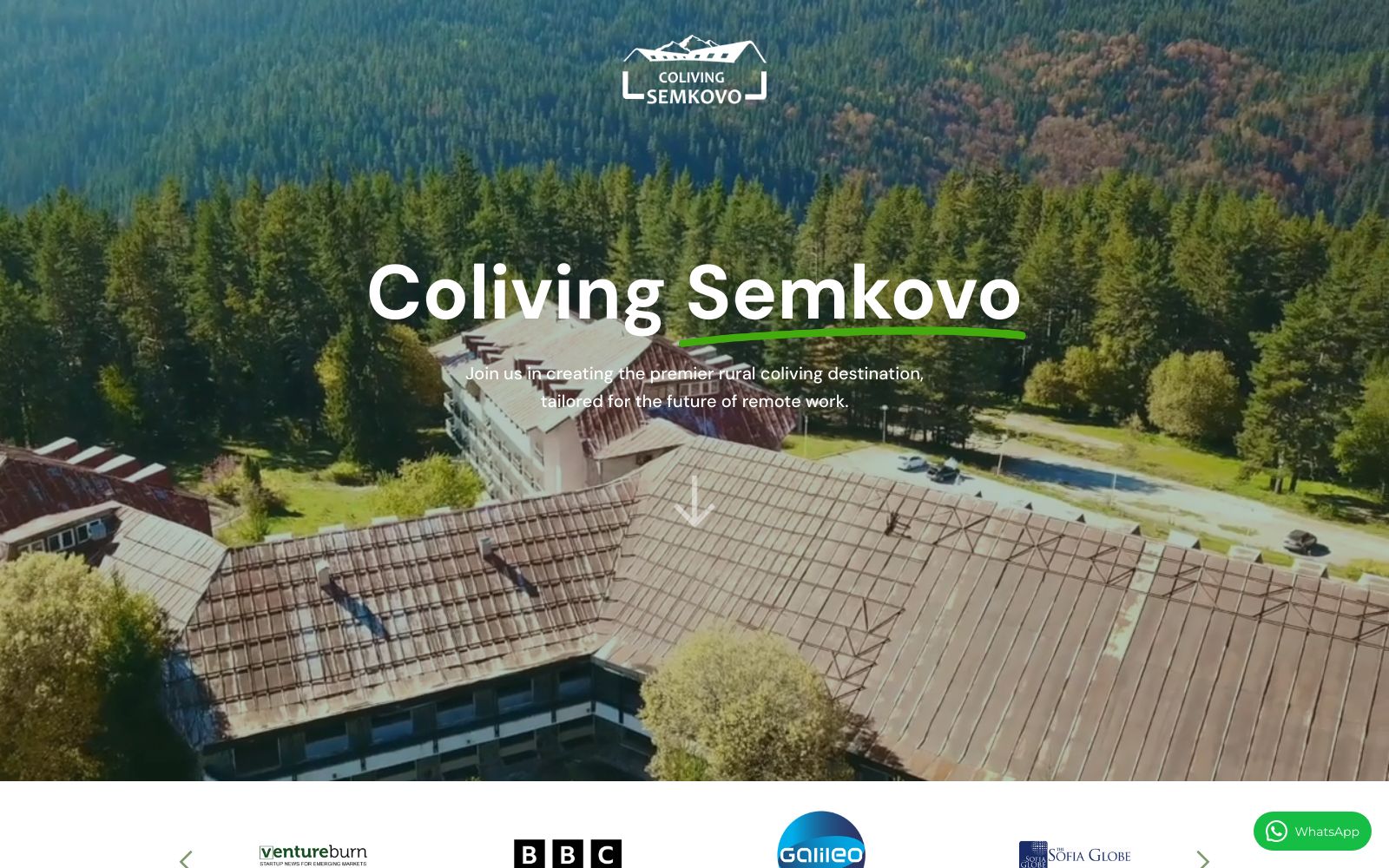 Screenshot of www.colivingsemkovo.com at 3/19/2025