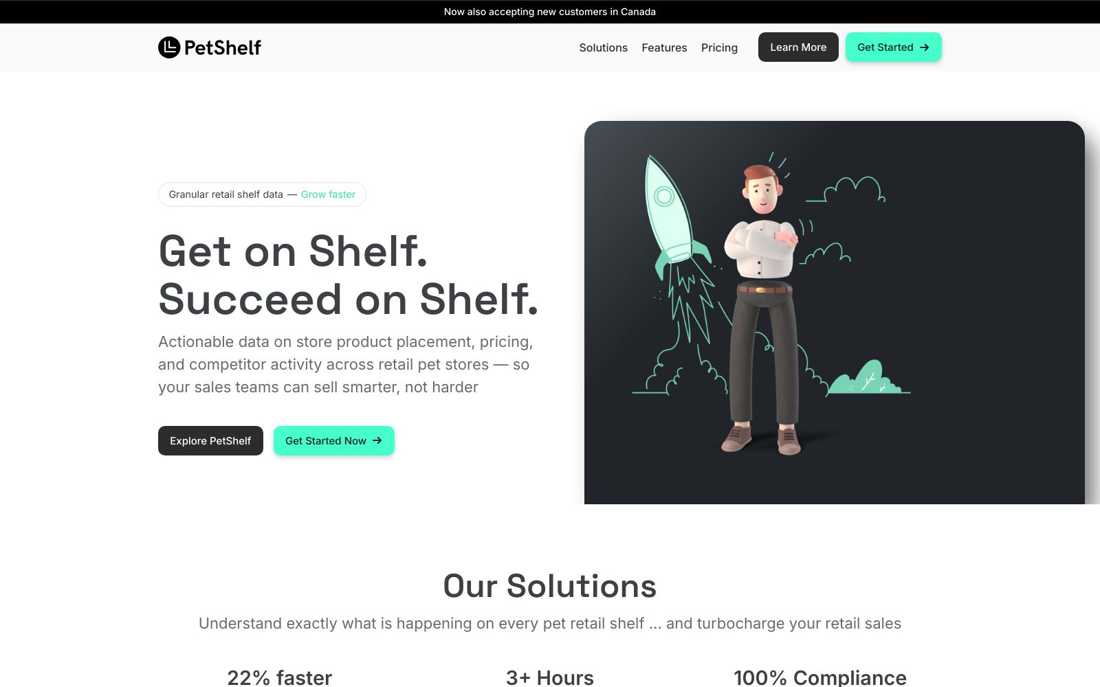 Screenshot of petshelf.ai at 4/20/2025
