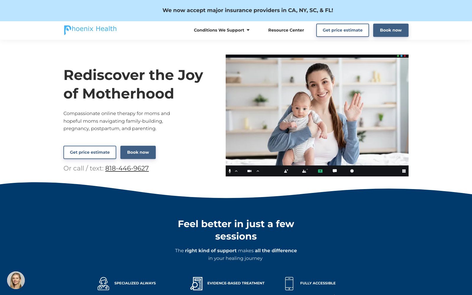 Screenshot of www.joinphoenixhealth.com at 5/3/2025