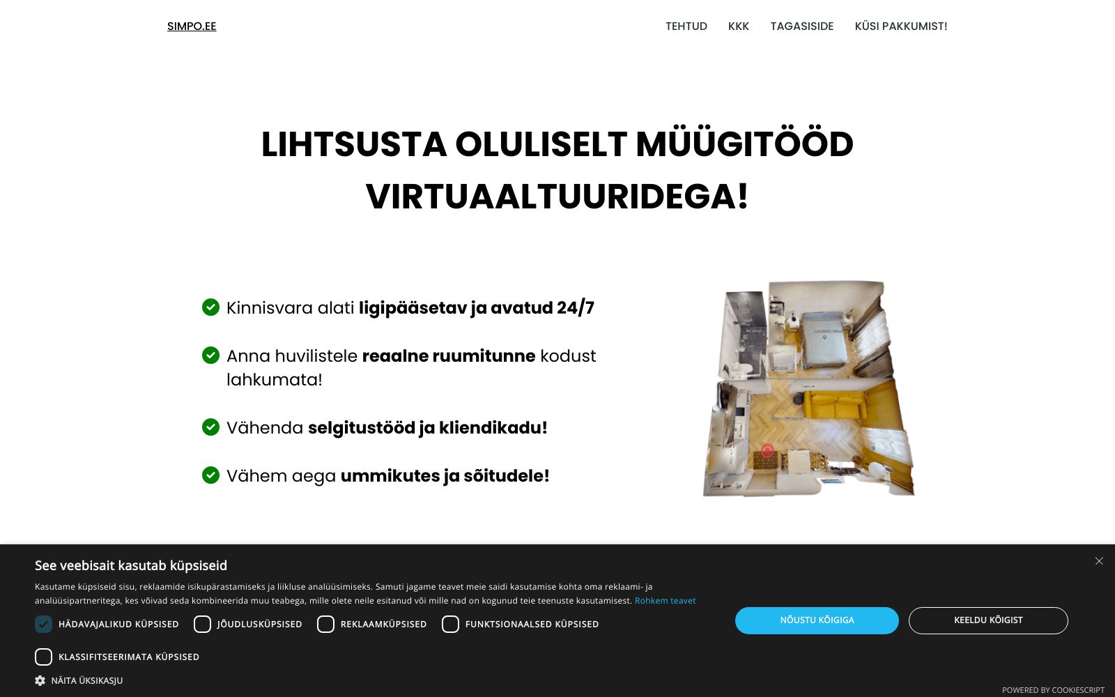 Screenshot of www.simpo.ee at 5/4/2025