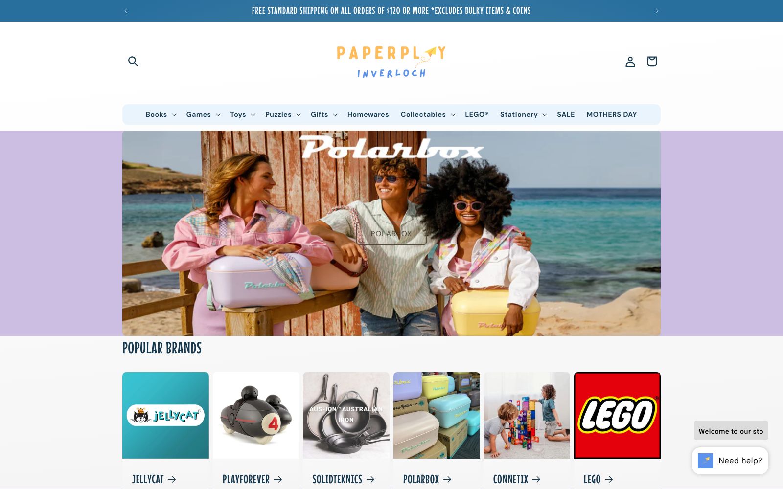Screenshot of www.paperplayonline.com.au at 5/7/2025
