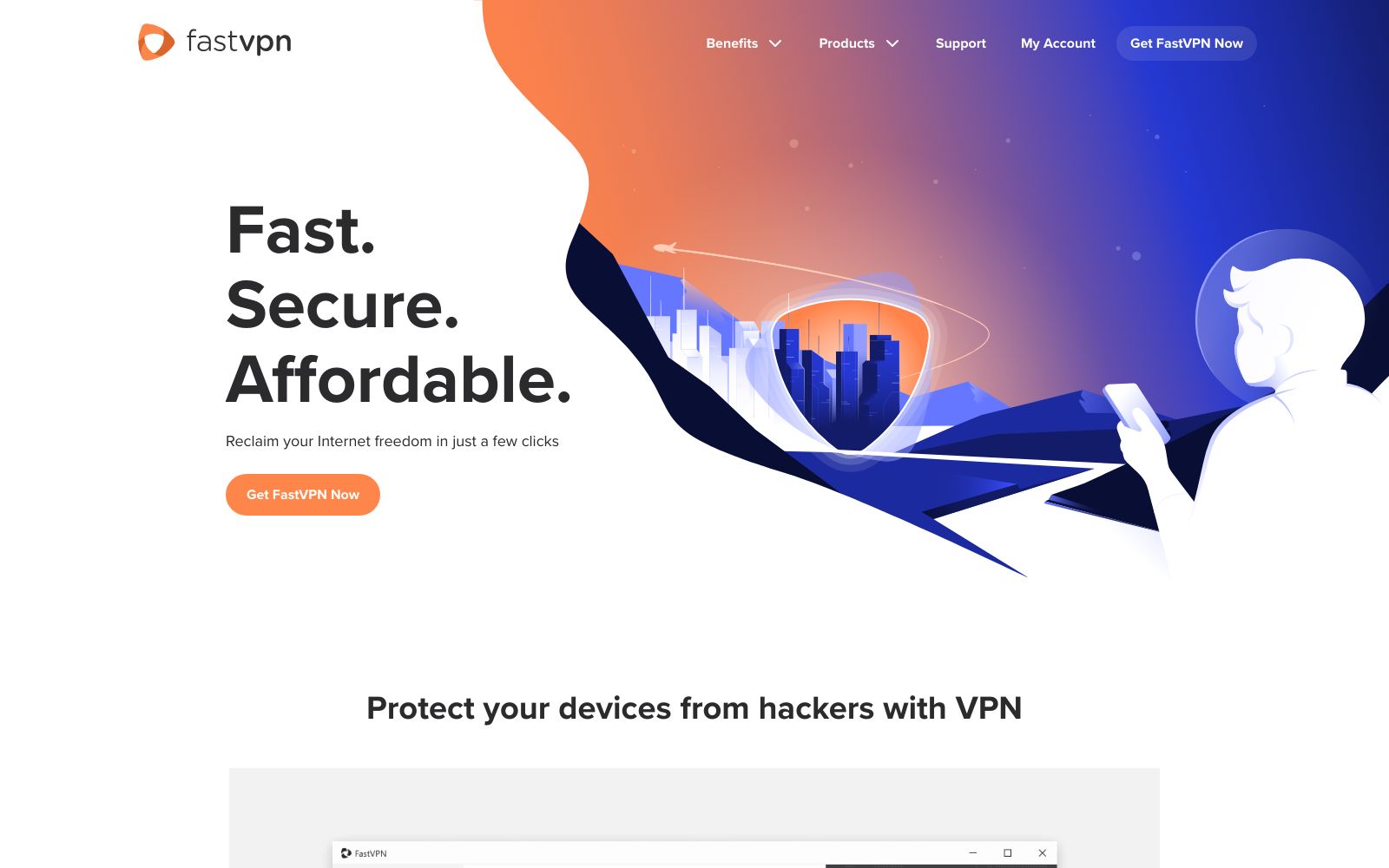 Screenshot of fastvpn.com at 5/8/2025