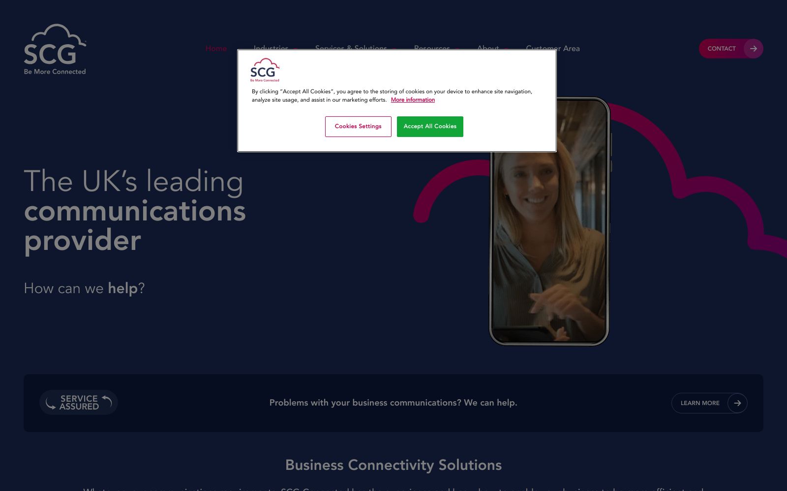 Screenshot of www.scgconnected.co.uk at 5/13/2025