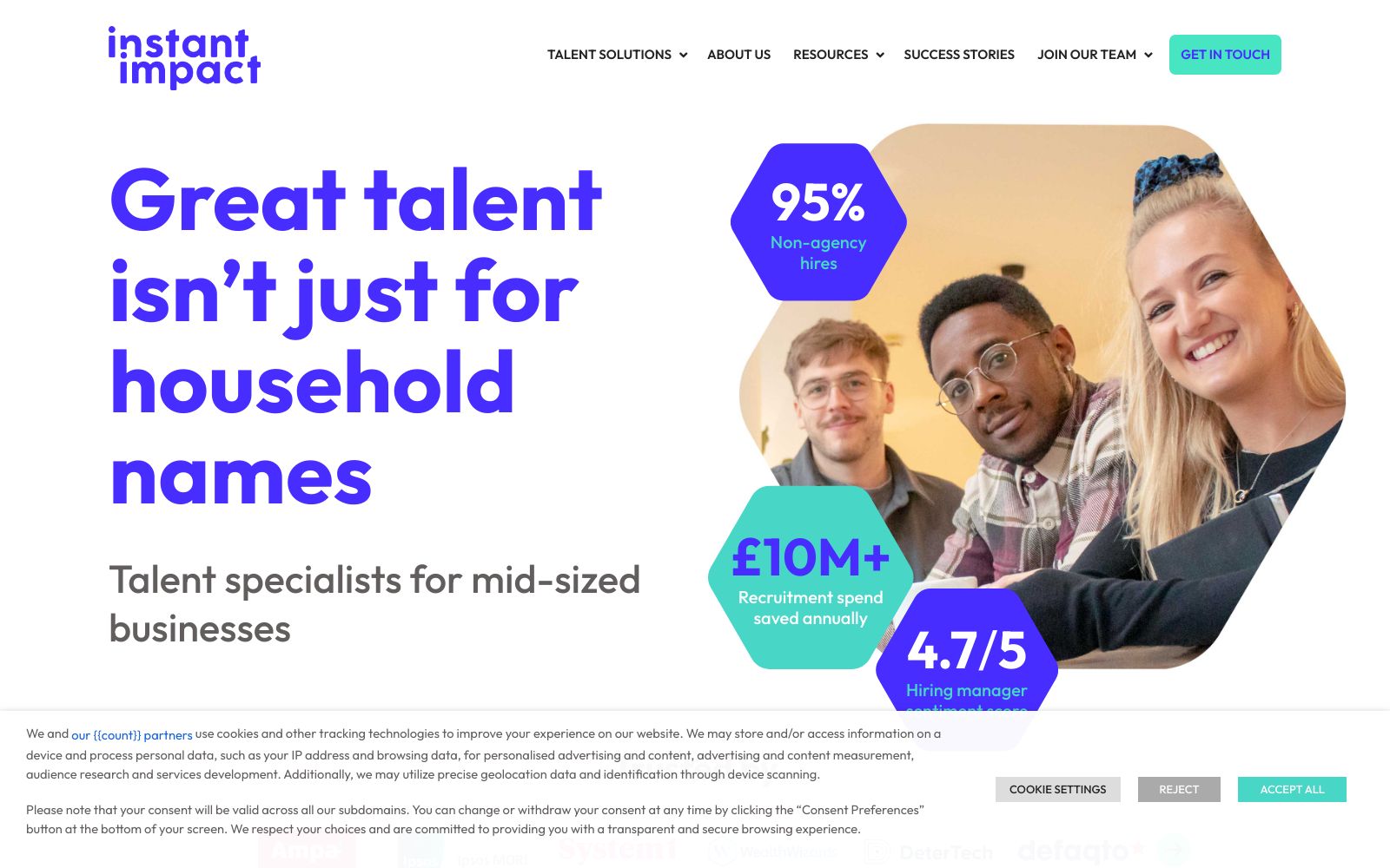 Screenshot of instant-impact.com at 5/28/2025
