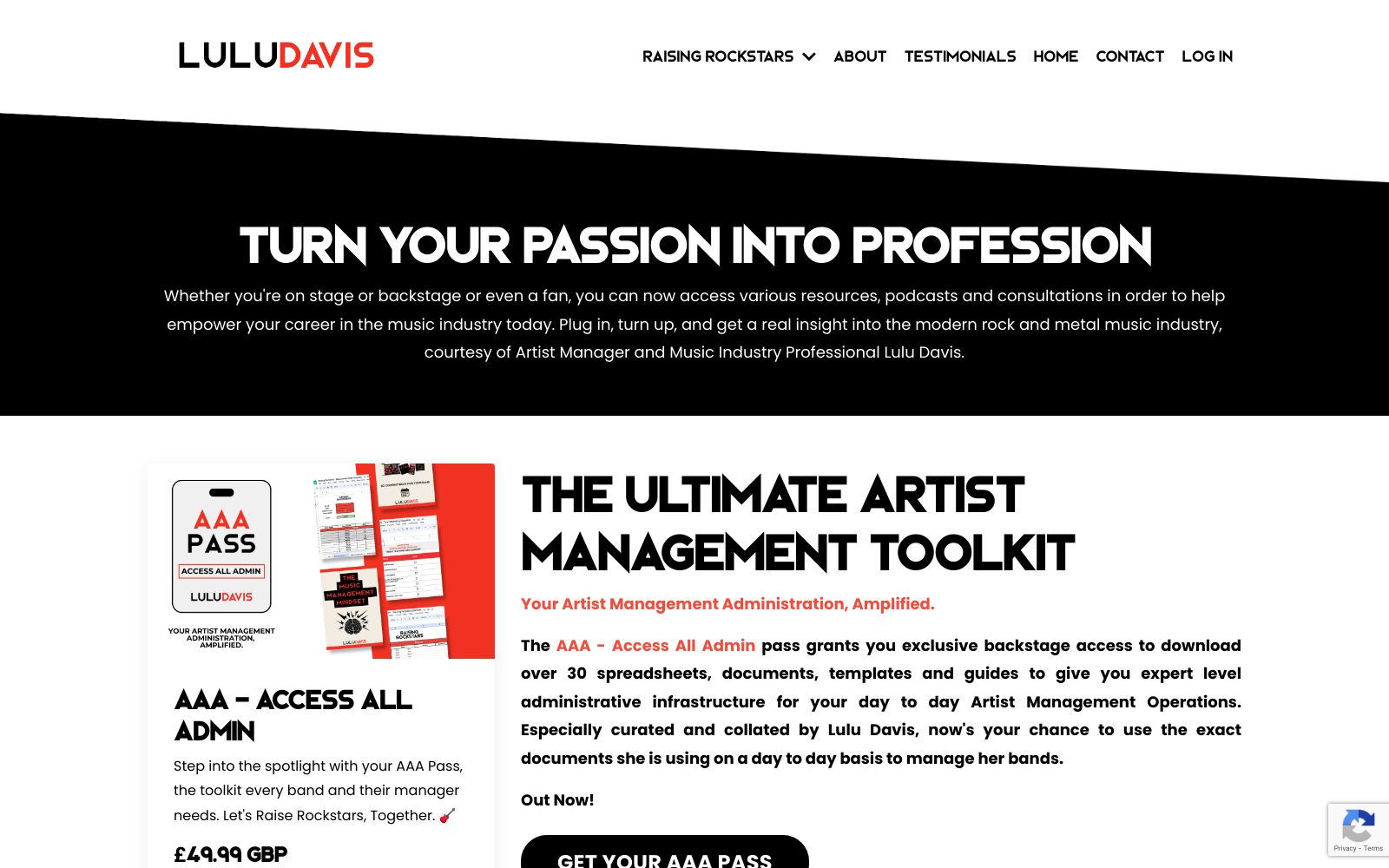 Screenshot of www.luludavis.co.uk at 6/10/2025