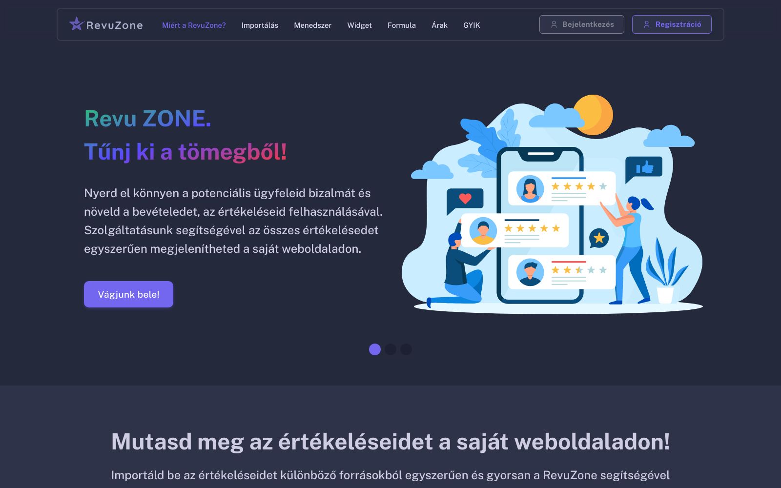 Screenshot of revu.zone at 6/20/2025