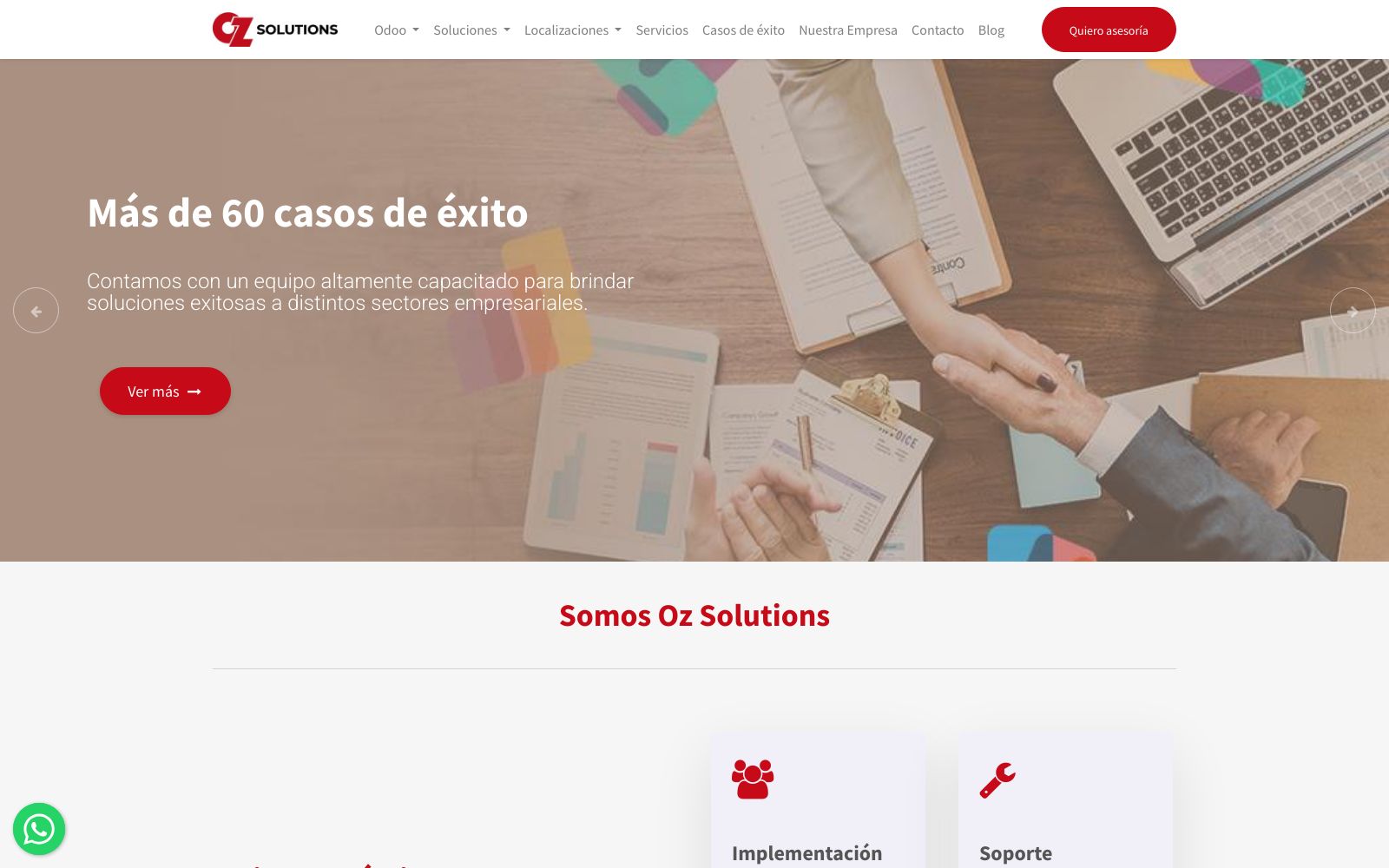 Screenshot of oz-solutions.com at 7/1/2025