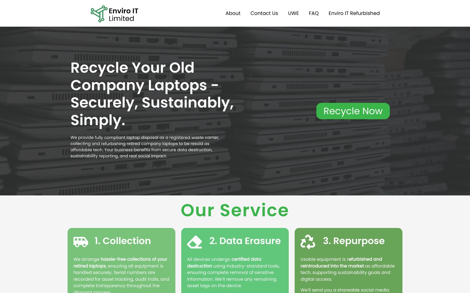 Screenshot of www.enviroit.co.uk at 7/3/2025