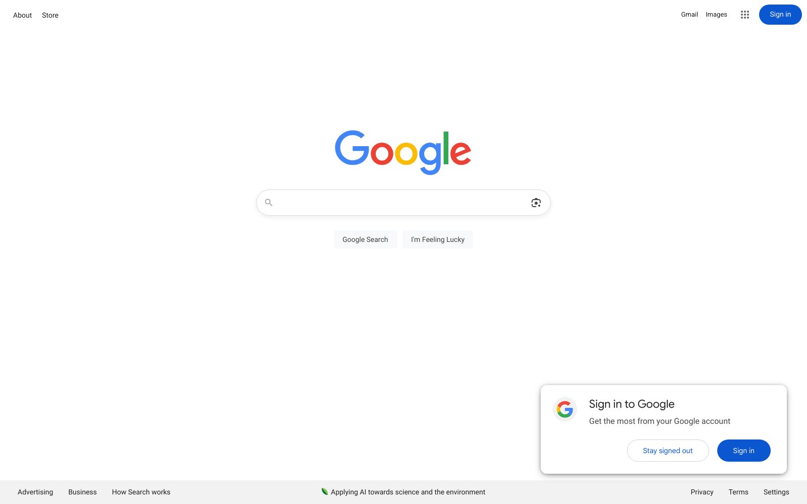 Screenshot of www.google.com at 7/14/2025