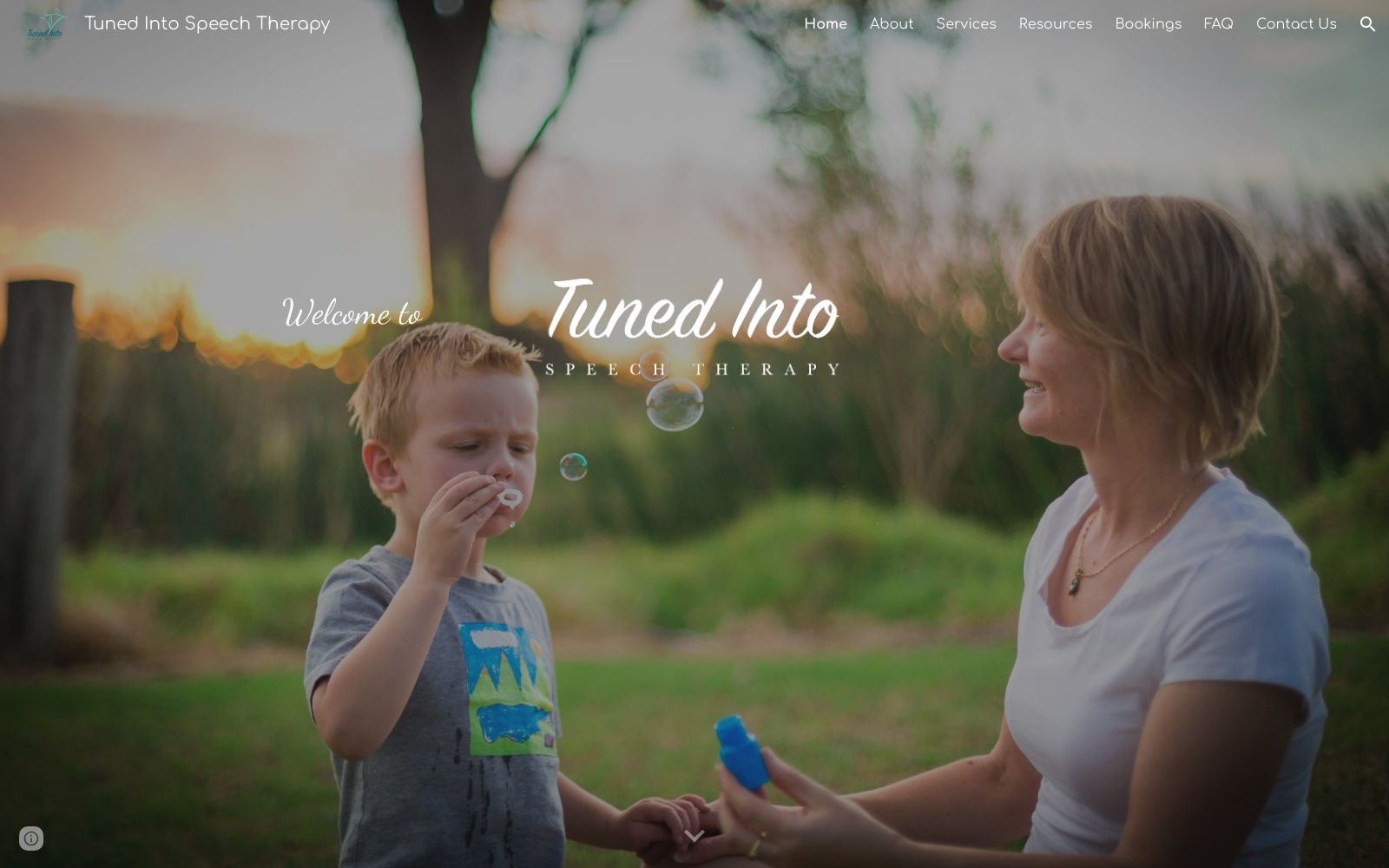 Screenshot of www.tunedintospeech.com.au at 7/14/2025