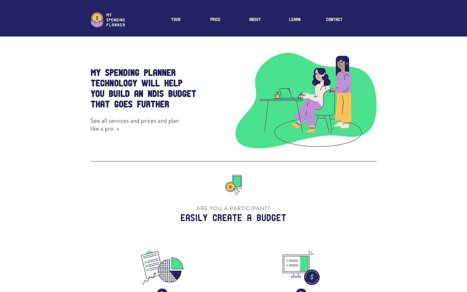 Screenshot of myspendingplanner.com.au at 7/15/2025
