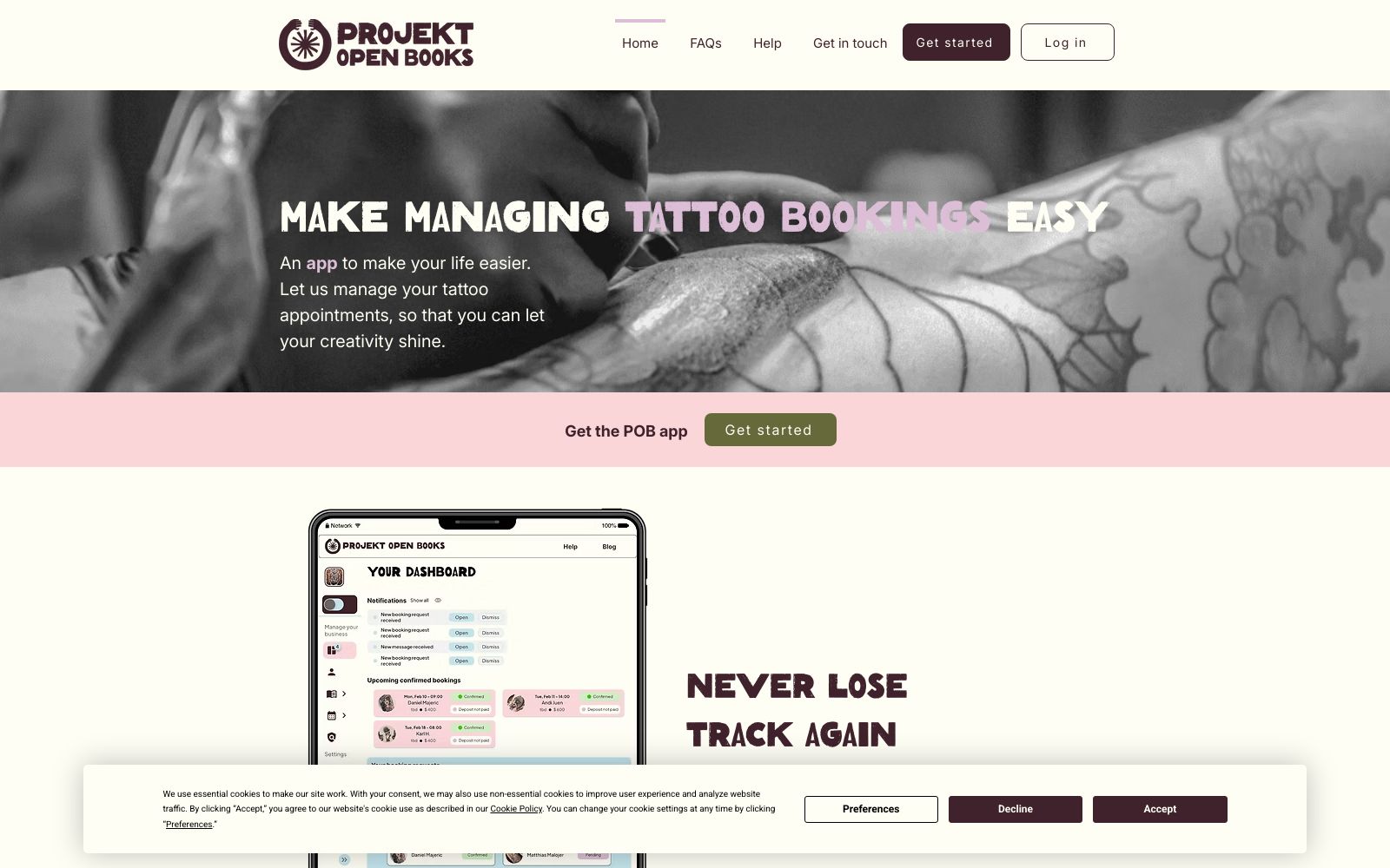 Screenshot of www.projektopenbooks.com at 7/22/2025