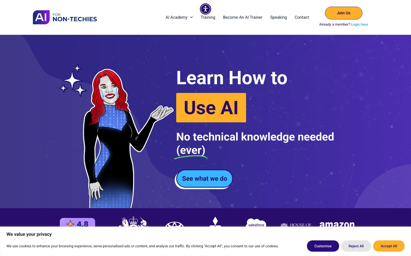 Screenshot of nontechies.ai at 7/25/2025