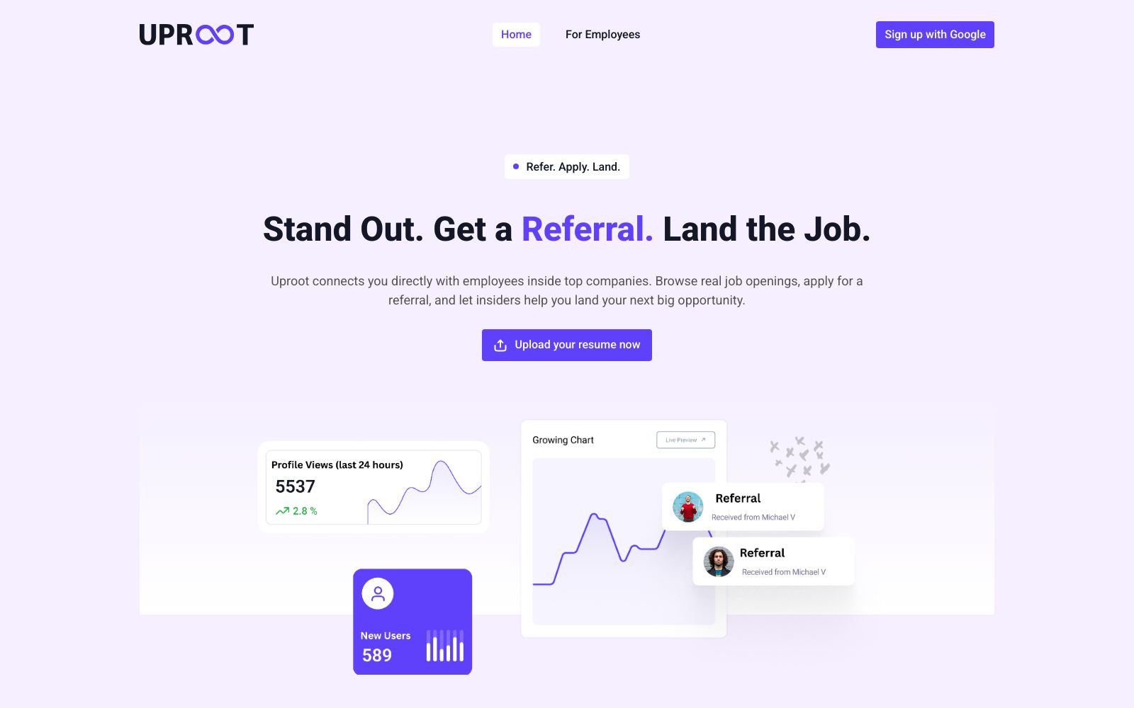 Screenshot of uproot.site at 8/8/2025
