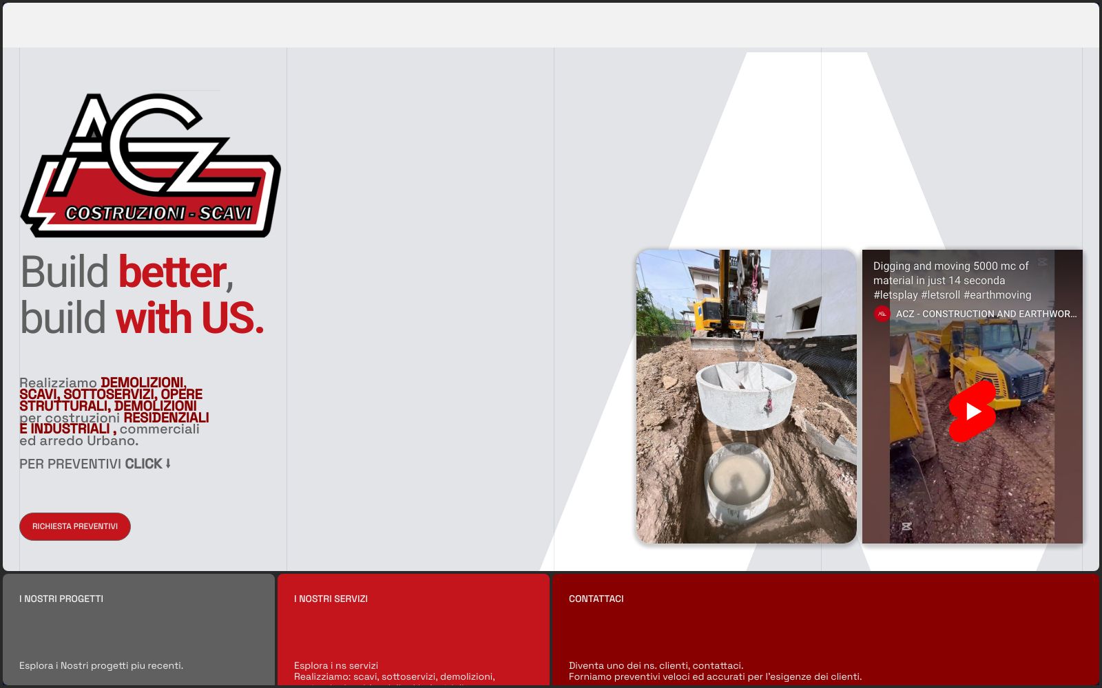 Screenshot of www.aczcostruzioni.it at 9/2/2025