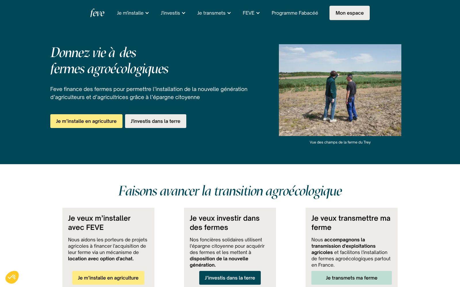 Screenshot of www.feve.co at 9/15/2025