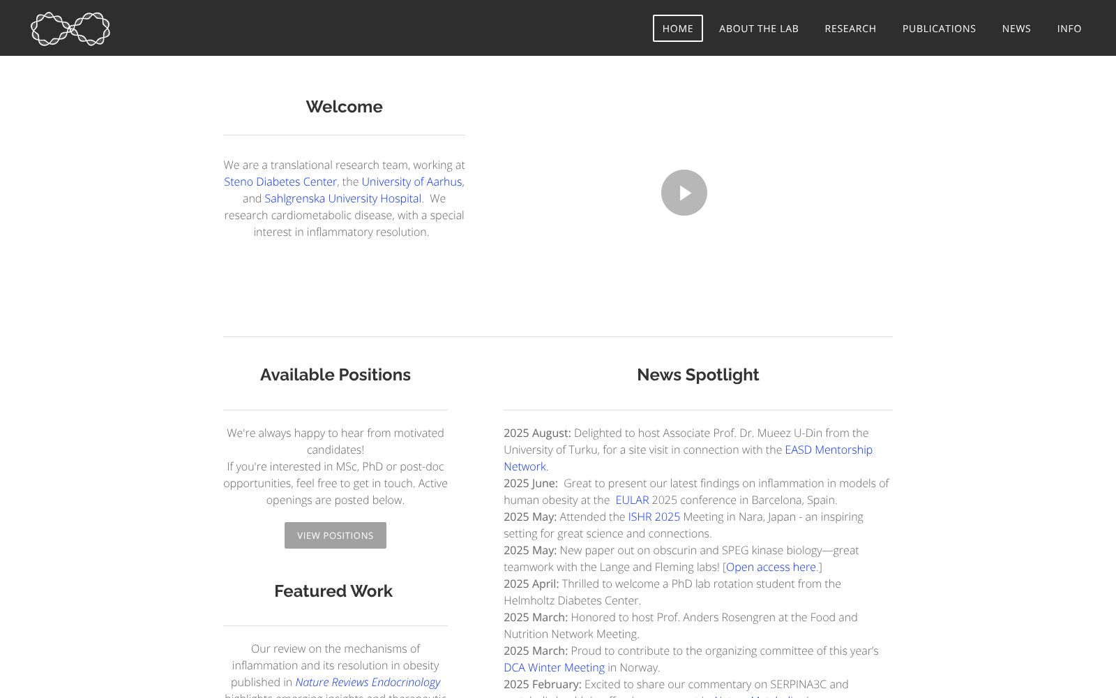 Screenshot of borgesonlab.org at 9/17/2025