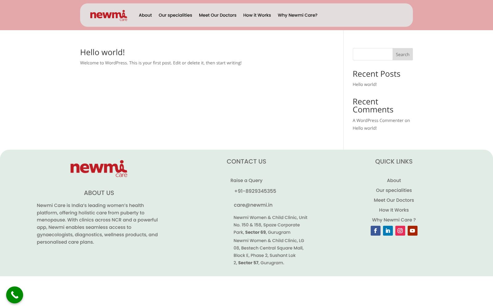 Screenshot of newmicare.com at 10/6/2025