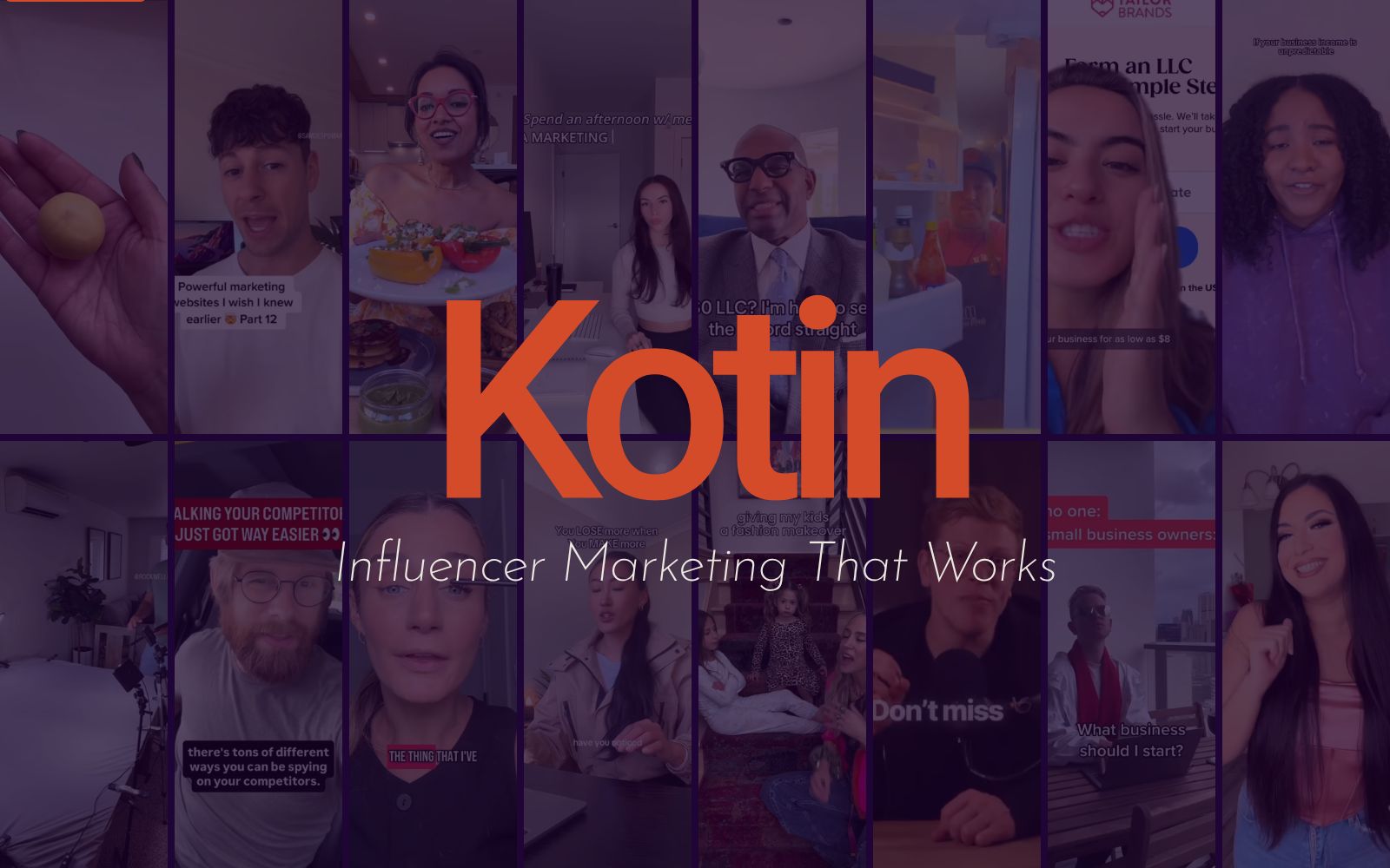 Screenshot of www.kotin.productions at 10/10/2025