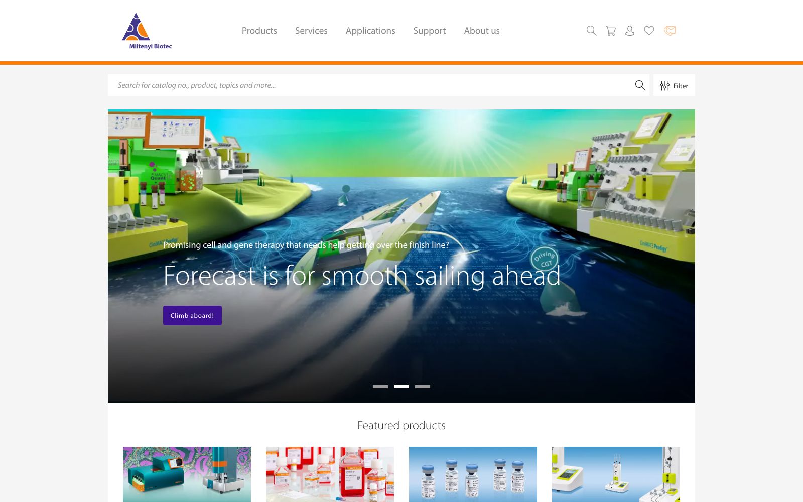 Screenshot of www.miltenyibiotec.com at 10/15/2025