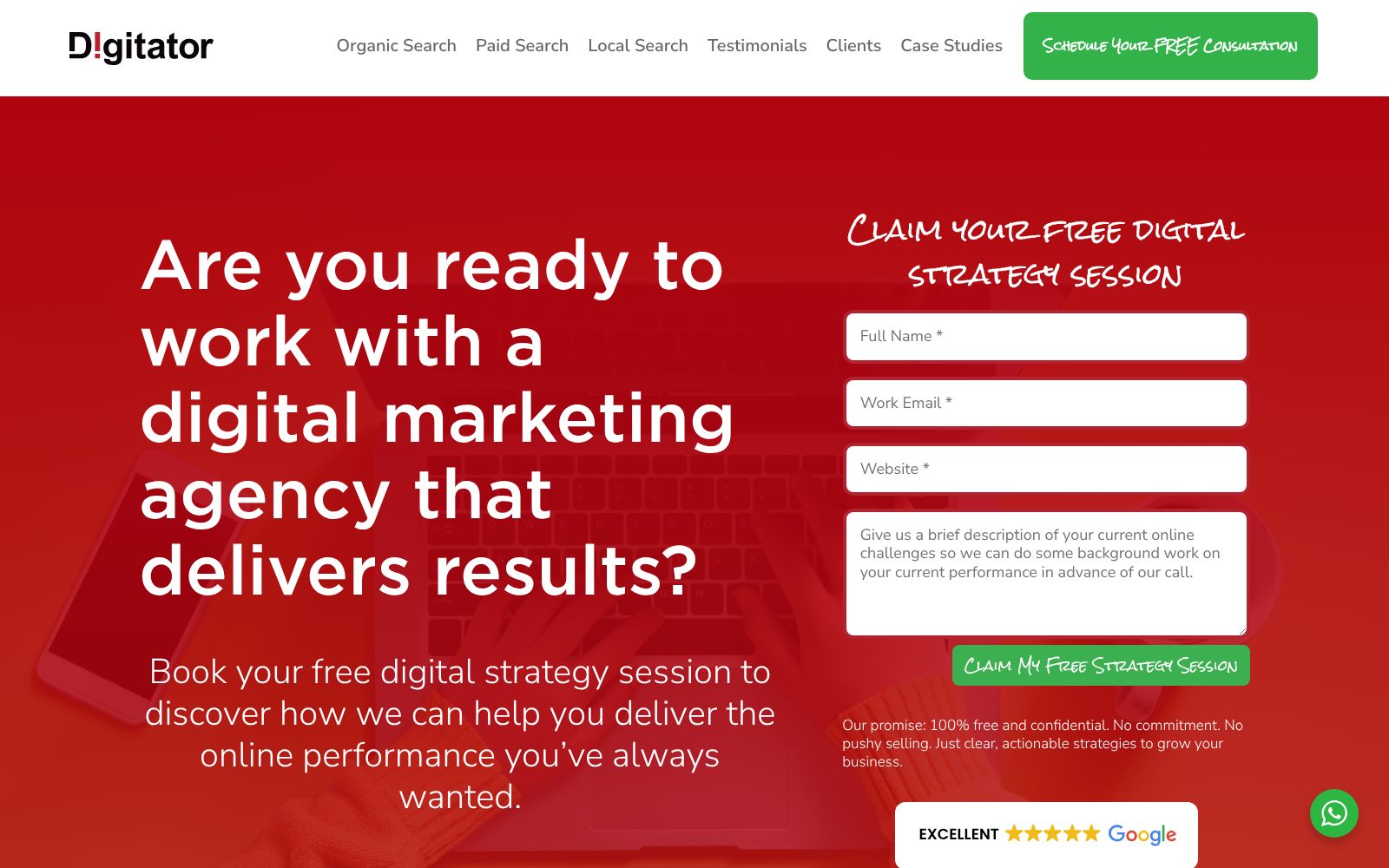 Screenshot of www.digitator.com at 10/22/2025