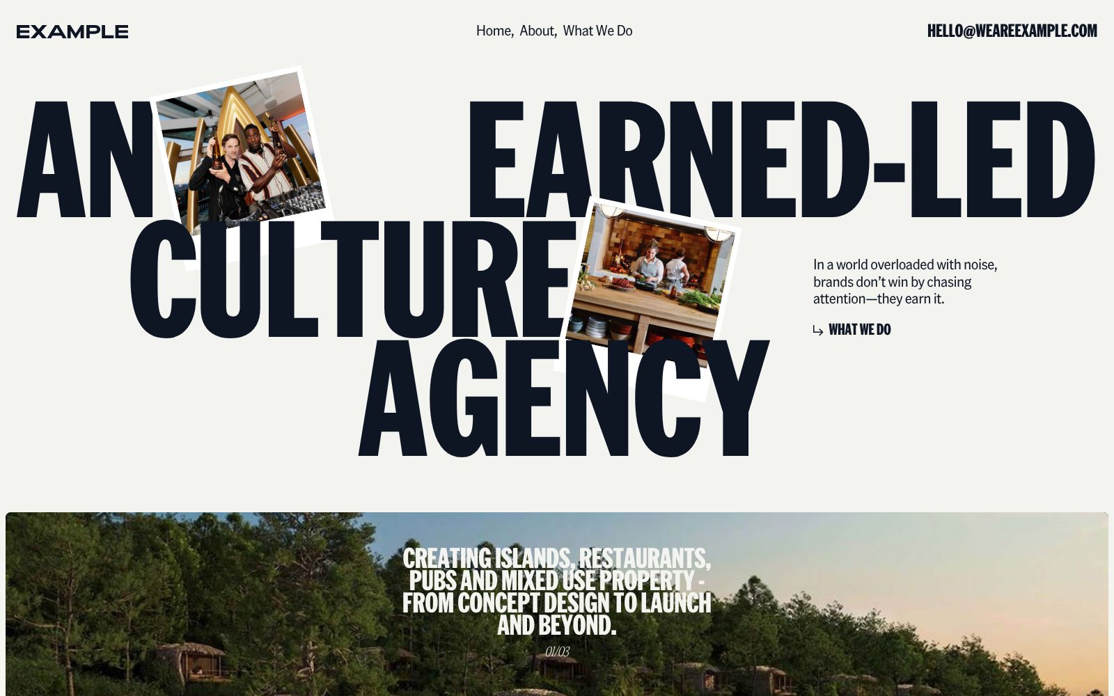 Screenshot of www.weareexample.com at 11/5/2025