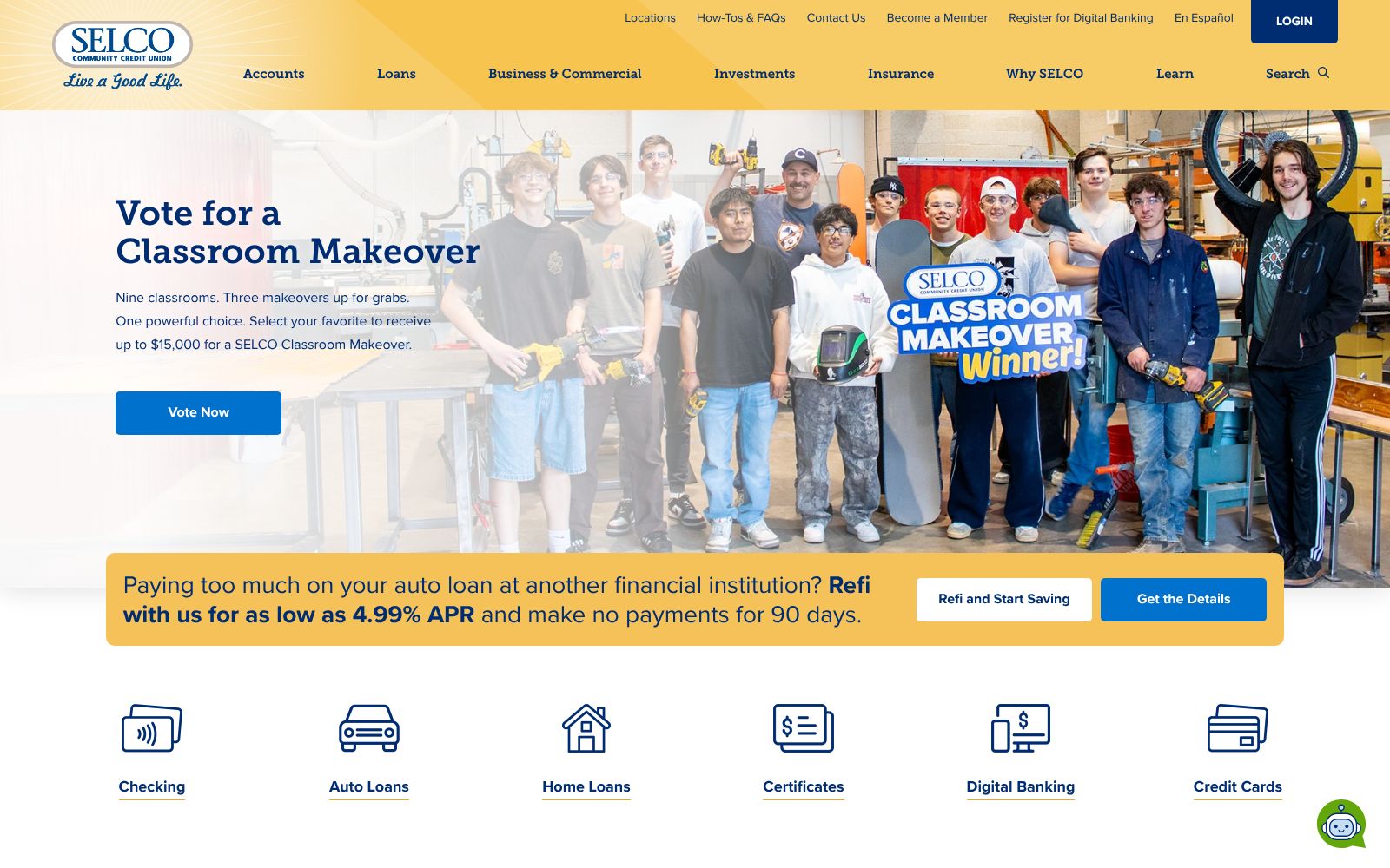 Screenshot of www.selco.org at 11/6/2025