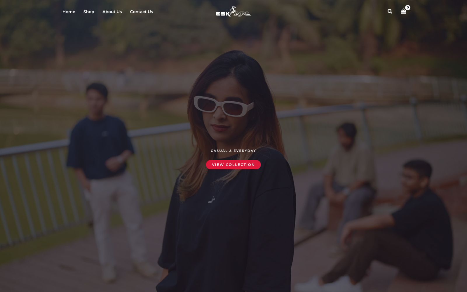 Screenshot of eskapelifestyle.com at 11/6/2025