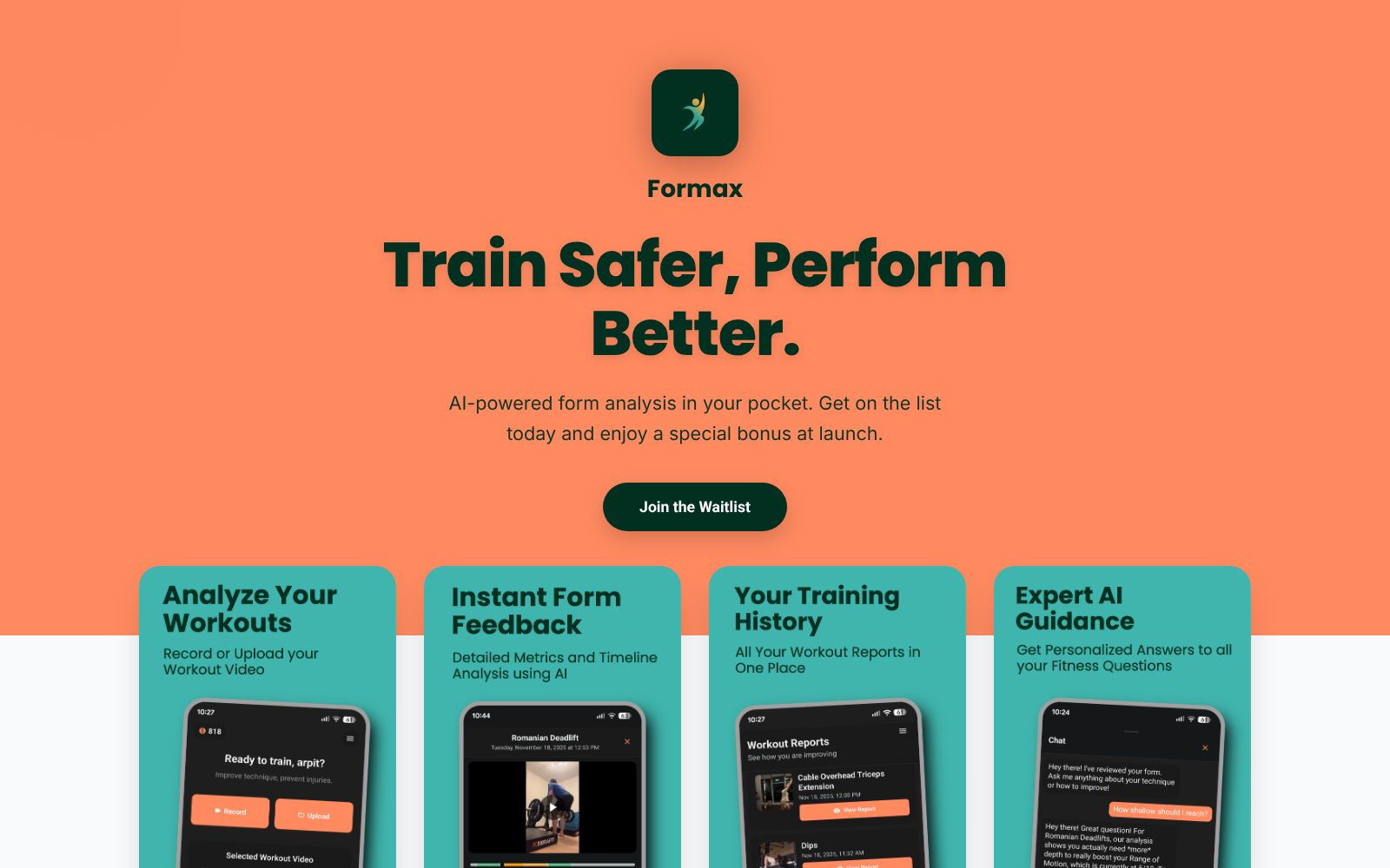 Screenshot of formax.app at 11/28/2025